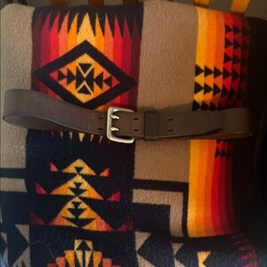 Fossil Brown Leather Belt M Unisex